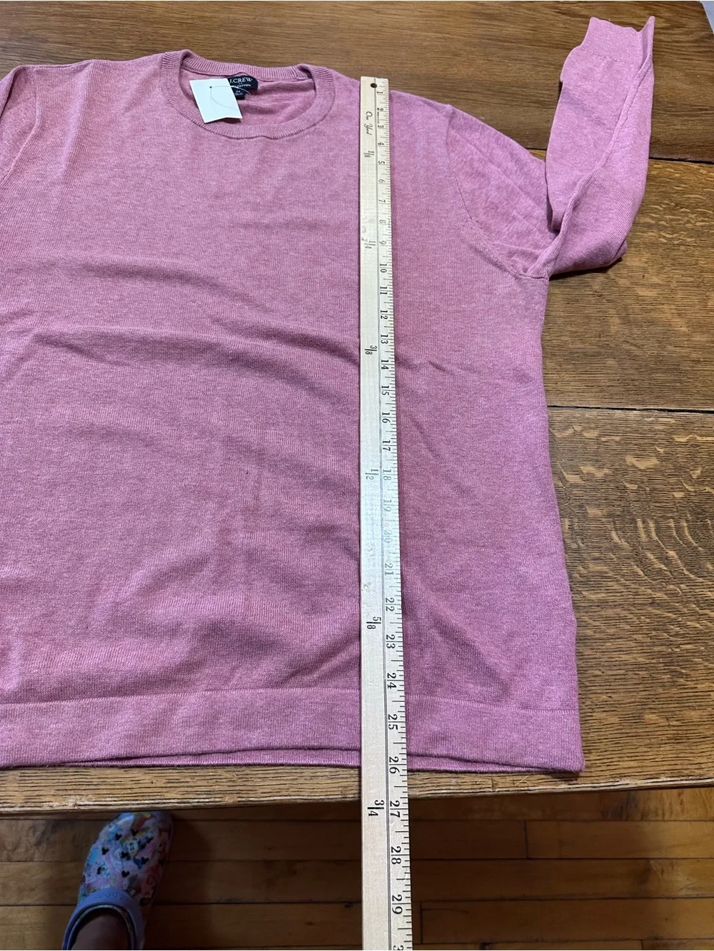 J. Crew Men's NWT 100% cotton Crewneck Sweater pink sz medium
